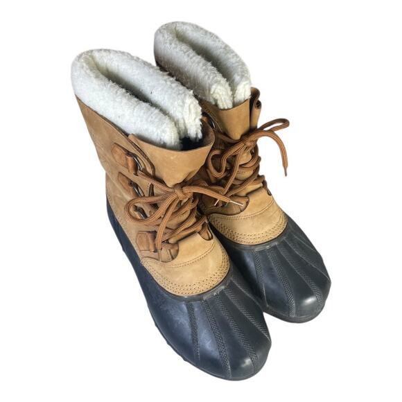 Sorel Men’s Caribou Waterproof Tan Leather Winter Boots Size-10 - Picture 8 of 9